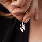 Серебряный кулон "Герб Украины - Тризуб" 133128 от ювелирного магазина Оникс - 1