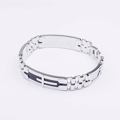 Золотий браслет з оніксом б03829