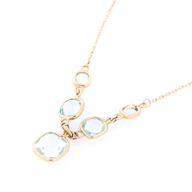 Золоте кольє з топазом кол00817 від ювелірного магазину Онікс