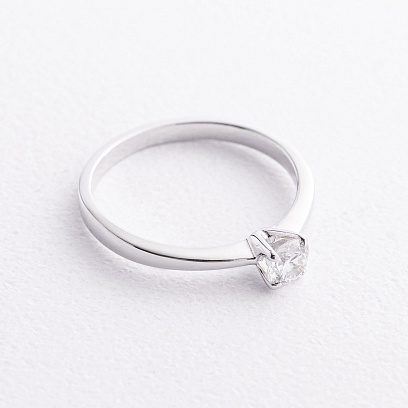 Заручальна золота каблучка з діамантом кб0692м №2