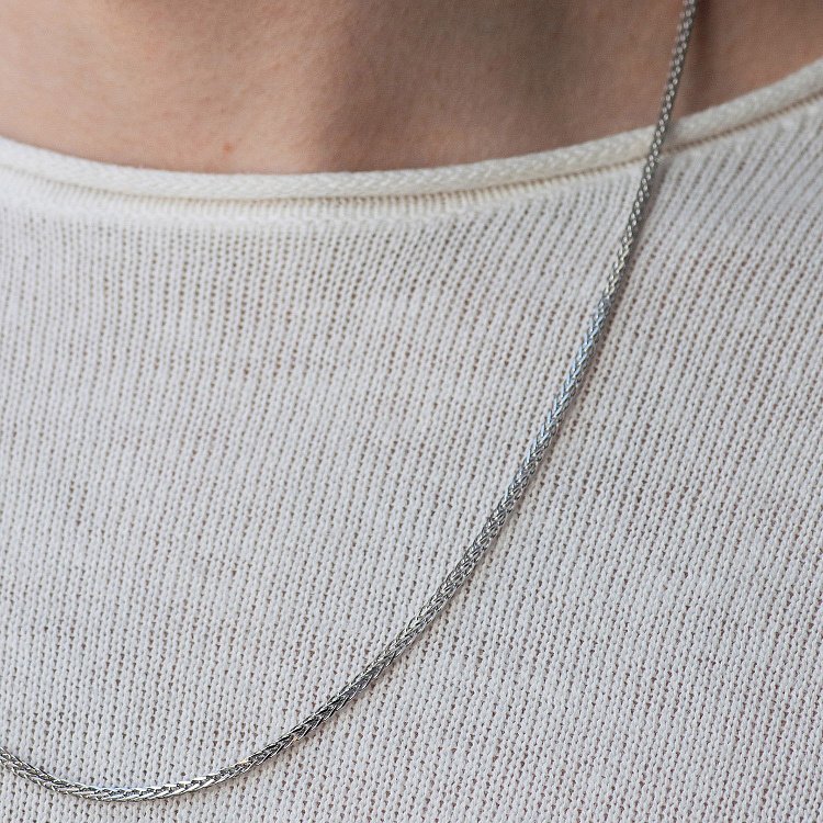 Серебряная цепочка (плетение Спига) рс100214 от ювелирного магазина Оникс - 1