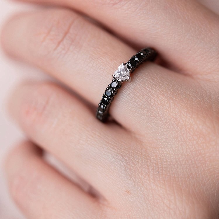 Золота каблучка з діамантами кб0260ar від ювелірного магазину Онікс - 2