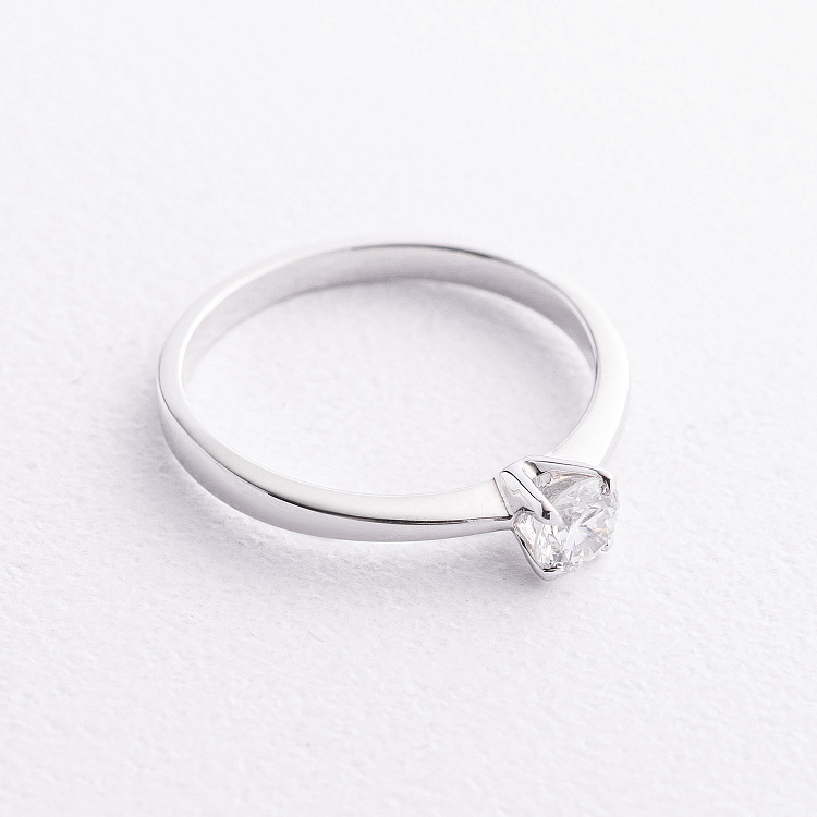 Заручальна золота каблучка з діамантом кб0692м від ювелірного магазину Онікс - 1