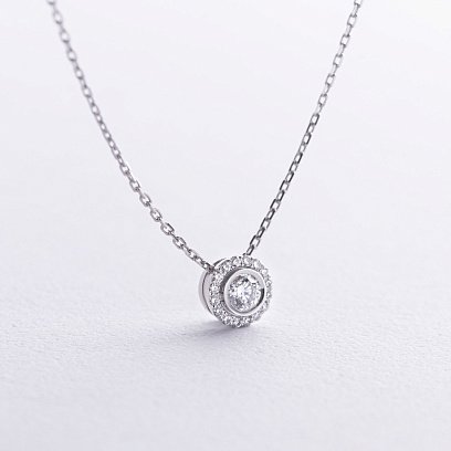 Кольє з діамантами (біле золото) 739491121