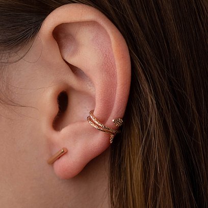 Золоті сережки-пусети "Мінімум" с06689 №5