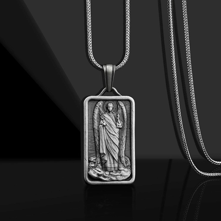 Серебряный кулон "Архангел Михаил" (возможна гравировка) 133177 от ювелирного магазина Оникс