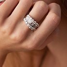 Кольцо в белом золоте с бриллианты кб0376nl от ювелирного магазина Оникс - 2