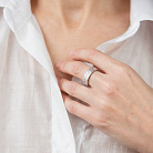 Кольцо "Love" в белом золоте к08423 от ювелирного магазина Оникс - 3