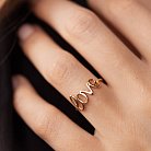 Кольцо "Love" в красном золоте к07092 от ювелирного магазина Оникс