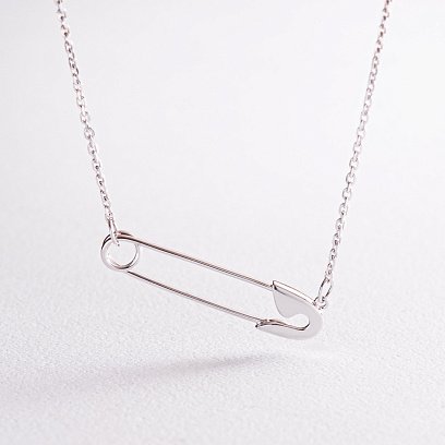 Кольє "Шпилька" у білому золоті кол02252