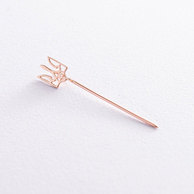 Золотая булавка Герб Украины "Тризуб" зак00165 от ювелирного магазина Оникс