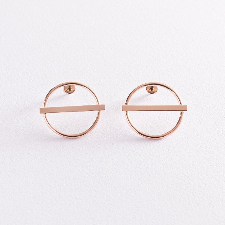 Золоті сережки - пусети "Баланс" с07788 від ювелірного магазину Онікс - 6