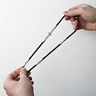 Шовковий шнурок зі срібною застібкою (0.4 см) Ш0036-4в/д4 от ювелирного магазина Оникс - 1