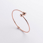 Жесткий браслет "Шарики" в красном золоте б05535 от ювелирного магазина Оникс