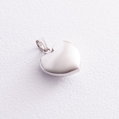 Кулон "Сердце" в белом золоте п03709