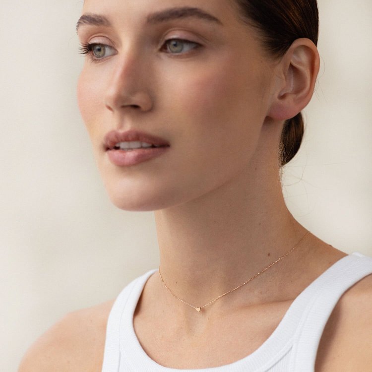 Колье "Сердечко" в красном золоте кол01773 от ювелирного магазина Оникс - 7