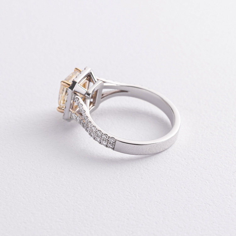 Золота каблучка з діамантами 243271121 від ювелірного магазину Онікс - 3