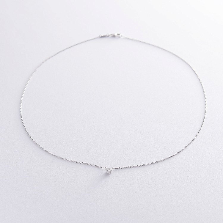 Золотое колье с бриллиантом "Сердечко" колб0052nl от ювелирного магазина Оникс - 2