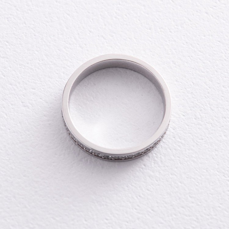 Каблучка в білому золоті з діамантами 214861121 від ювелірного магазину Онікс - 3