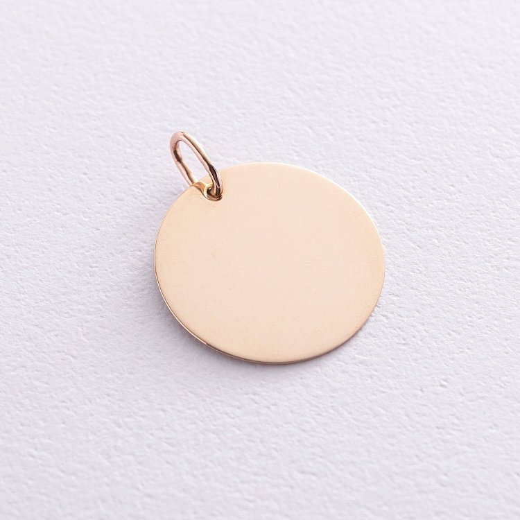 Кулон для гравіювання в жовтому золоті (21 мм) п03521 від ювелірного магазину Онікс - 4