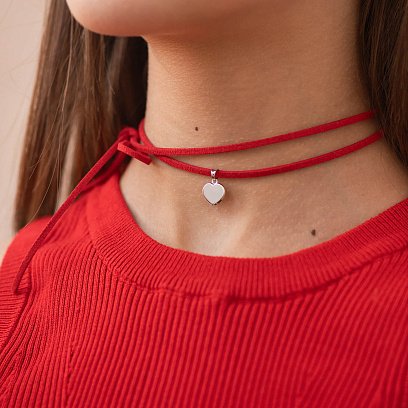 Кулон "Сердечко" в белом золоте п03950 №3