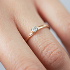 Помолвочное золотое кольцо с бриллиантом 101-10014(3.0)ч от ювелирного магазина Оникс - 1