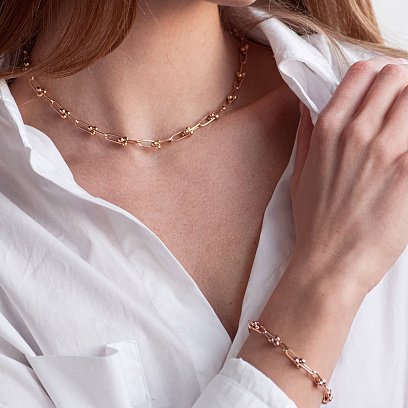 Кольє "Фантазія" в червоному золоті кол01897 №5