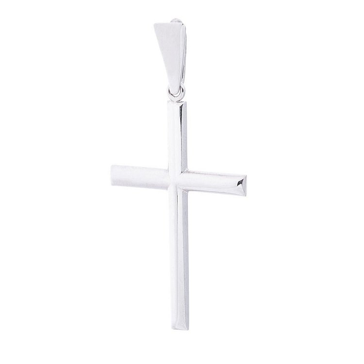 Золотой крестик с белого золота п02042 от ювелирного магазина Оникс