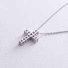 Хрестик у білому золоті з діамантами 125101121 от ювелирного магазина Оникс - 2