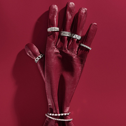 Каблучка "Sharon" з фіанітами (біле золото) к08247 №16