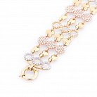 Золотий браслет з фіанітами б01651 от ювелирного магазина Оникс - 1