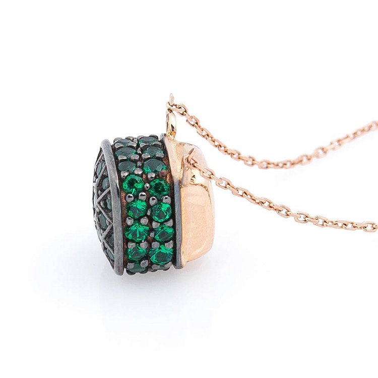 Золотое колье с фианитами кол00802 от ювелирного магазина Оникс - 1