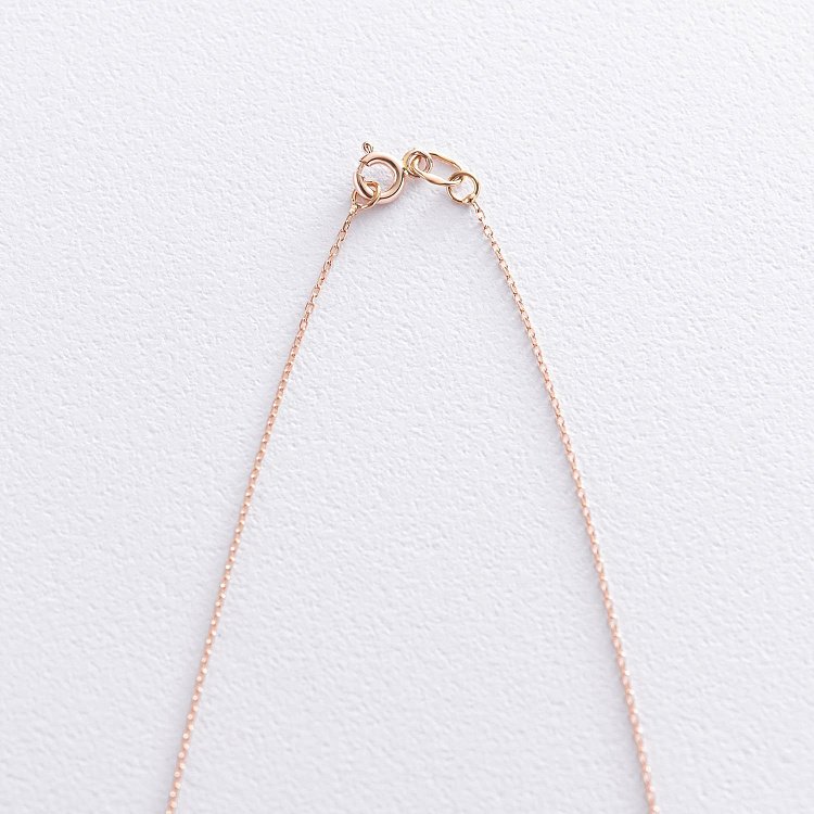 Золоте кольє із заручальною каблучкою (фіаніт) кол01738 від ювелірного магазину Онікс - 4