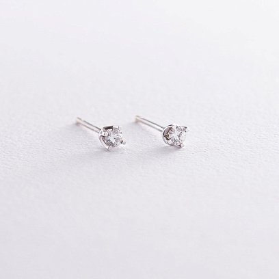 Золоті сережки-пусети (діаманти) ME34376ca