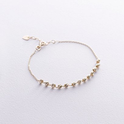 Браслет "Кульки" у жовтому золоті б05350