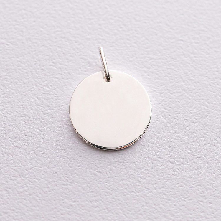 Серебряный кулон для гравировки (14 мм) 132724 от ювелирного магазина Оникс