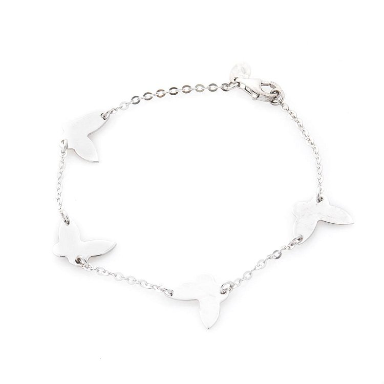 Серебряный браслет с бабочками 141237 от ювелирного магазина Оникс - 3