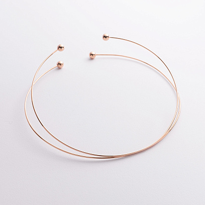 Колье - чокер "Demi" (красное золото) с шариками кол02602 №2