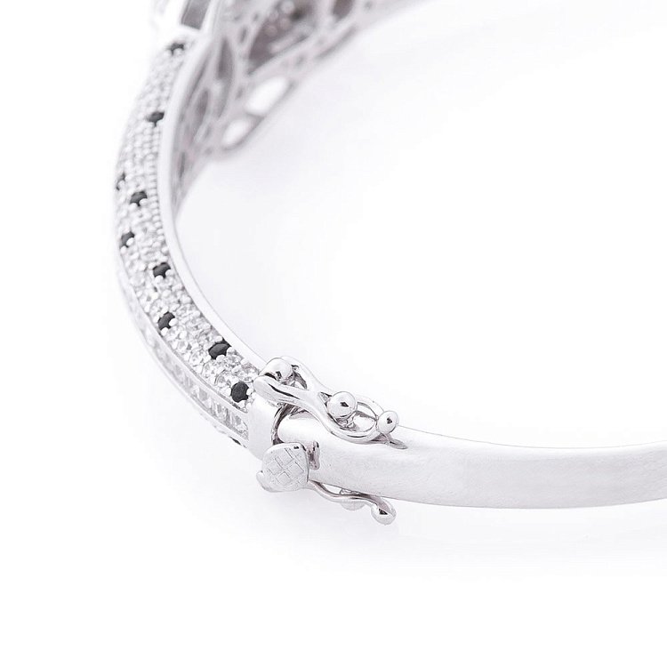 Срібний браслет "Пантера" з фіанітами 141351 від ювелірного магазину Онікс - 2