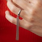 Серебряное кольцо с цепочками 112650 от ювелирного магазина Оникс - 3