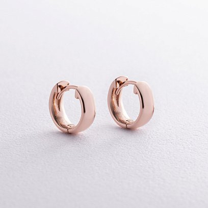 Сережки - кільця в червоному золоті с08435