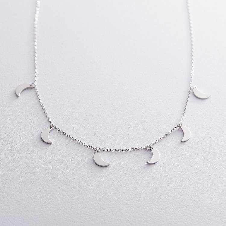 Серебряное колье "Луна" (6 шт) 18947 от ювелирного магазина Оникс