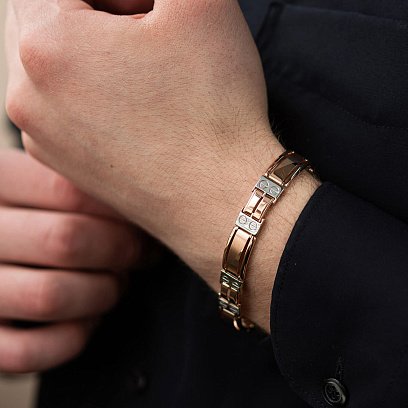 Мужской золотой браслет б05280 №2