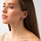 Сережки - кільця "Цвях" у білому золоті с09575 от ювелирного магазина Оникс - 1