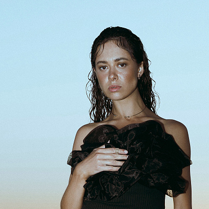 Кольє - чокер "Emilia" (жовте золото) з кульками кол02615 №8