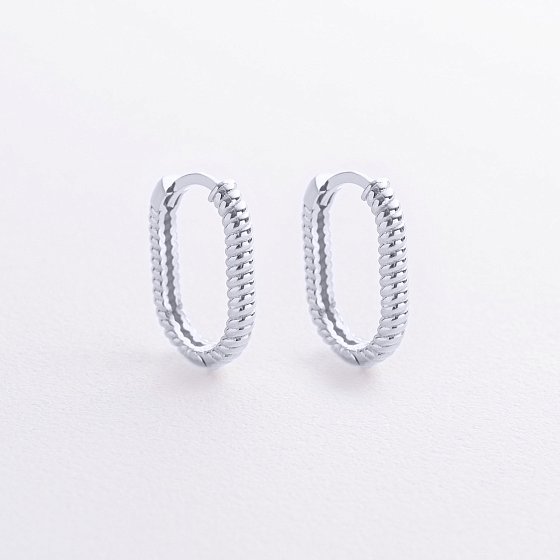 Серьги "Alisia" в белом золоте с09220