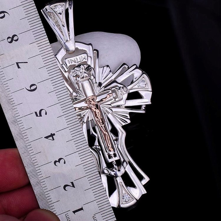 Православний хрестик - вставка золото 131442 від ювелірного магазину Онікс - 2