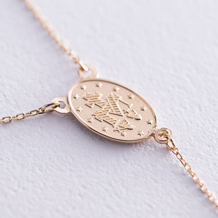 Кольє "Розарій" у жовтому золоті кол02211 від ювелірного магазину Онікс - 4