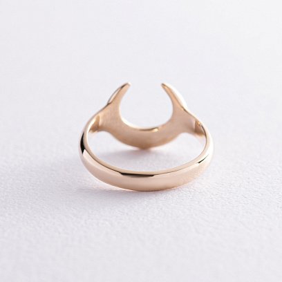 Каблучка "Лунниця" у жовтому золоті к07387 №5