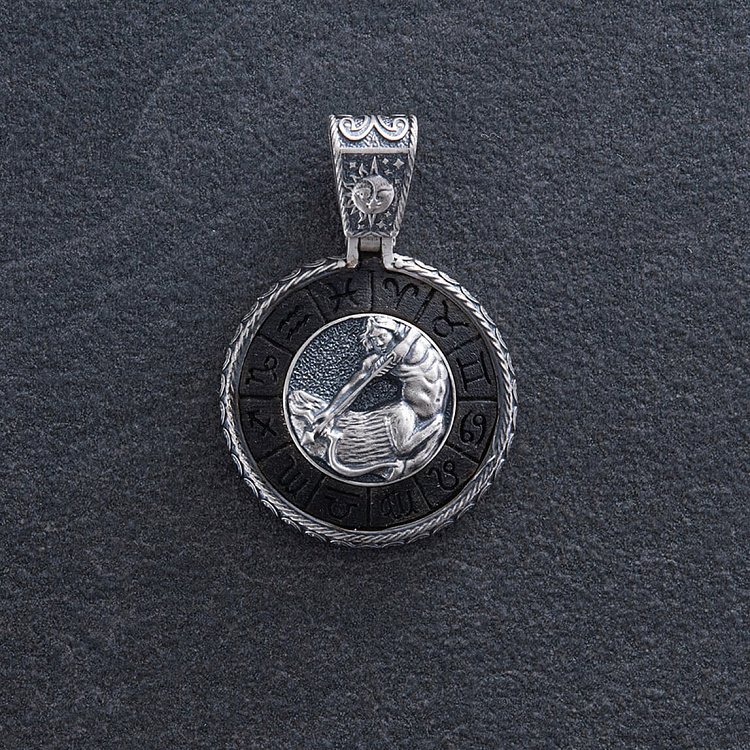 Серебряный кулон "Знак зодиака Стрелец" с эбеном 1041стрілець от ювелирного магазина Оникс